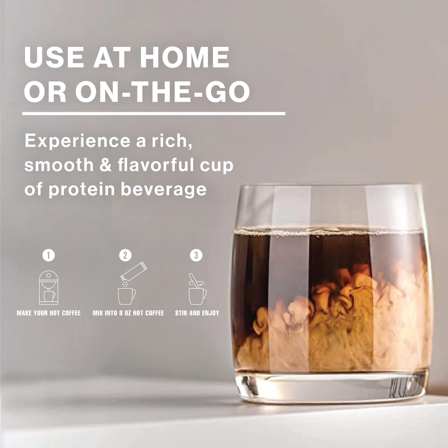 Allo Mocha Protein Powder for Hot & Cold Coffee, Tea, Drinks | Gluten-Free, Sugar-Free, Clump-Free | 10 Grams of Hydrolyzed Whey Protein Powder | Dissolves Smoothly in Hot Drinks | 30 Day Supply