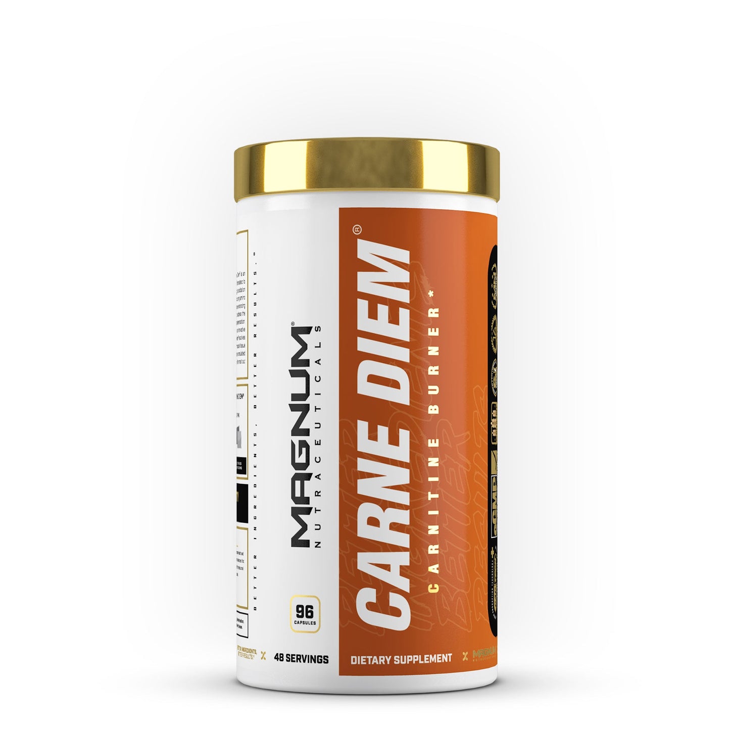 Front view, Carne Diem, Carnitine Burner, 96 capsules, 48 servings