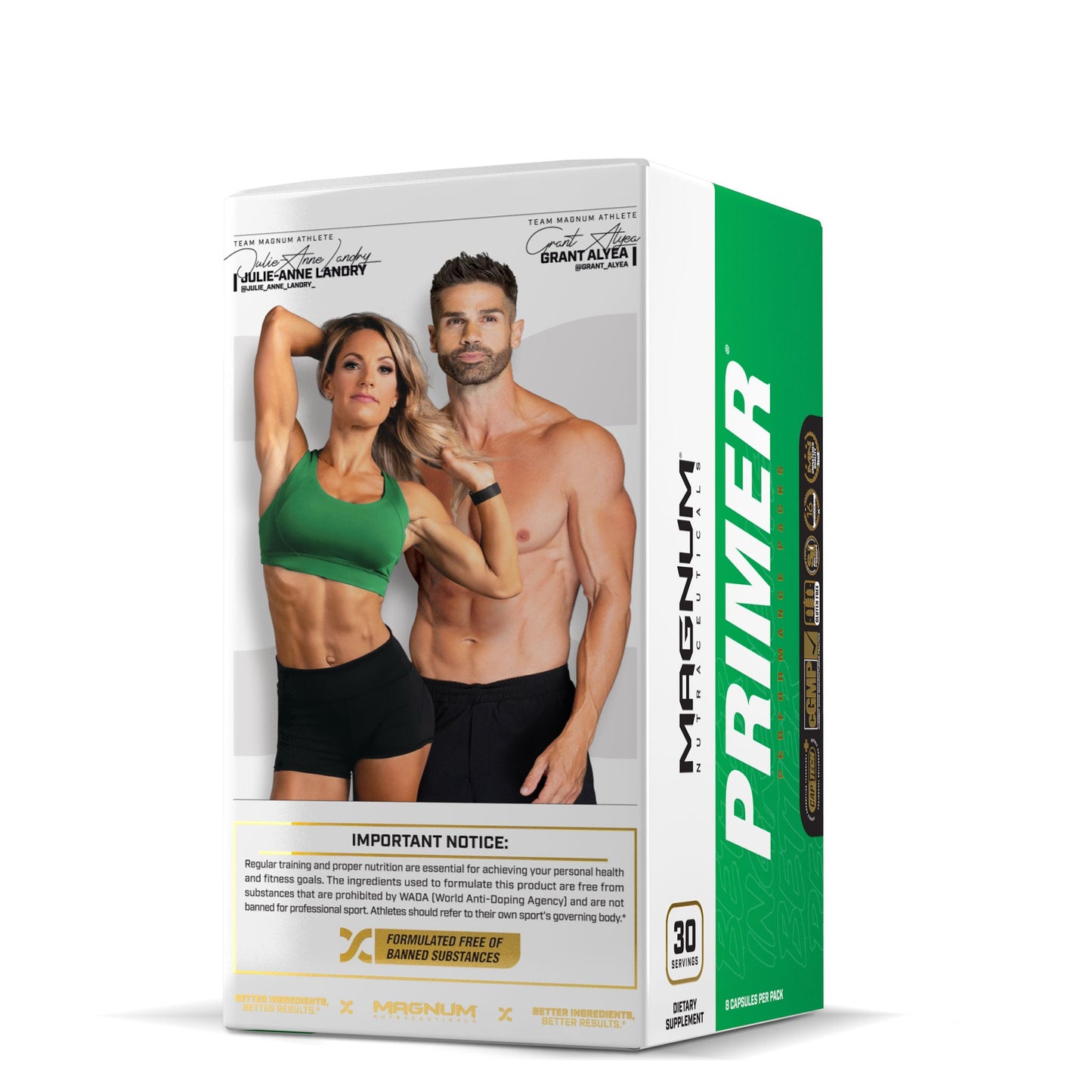 Box of Primer, Julie-Anne Landry and Grant Alyea, team Magnum athletes