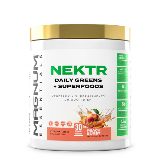 Magnum NEKTR Daily Greens powder tub, front label