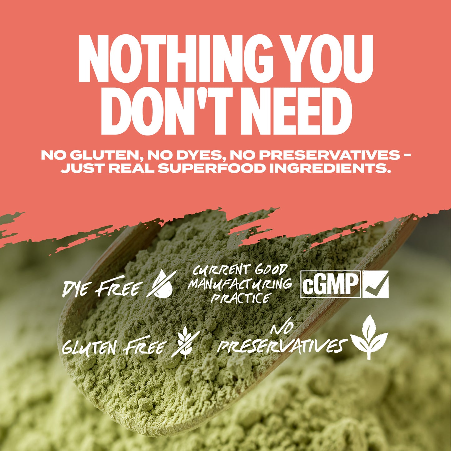 Magnum NEKTR Daily Greens clean formula and ingredient sourcing graphic