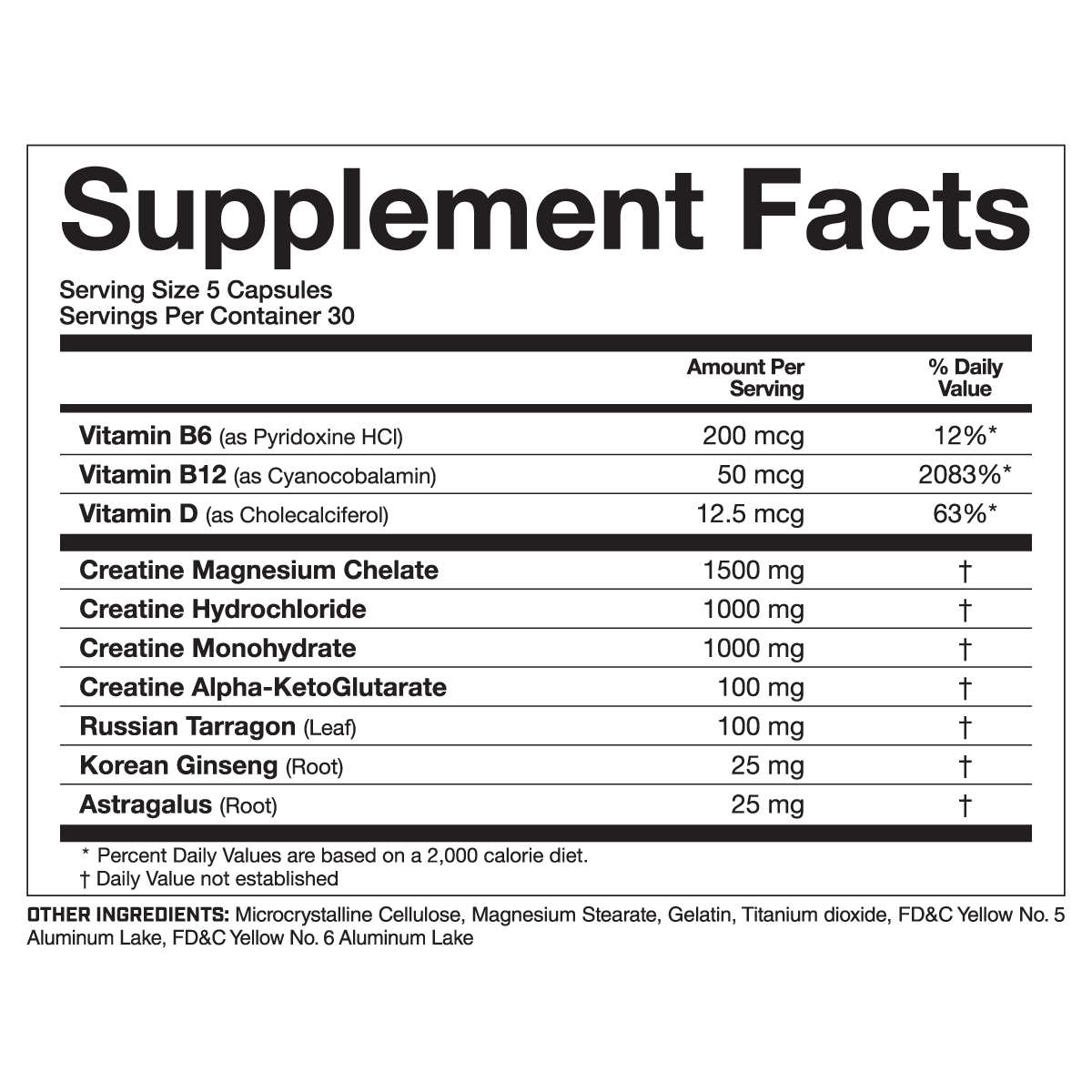 MAGNUM BIG C supplement facts
