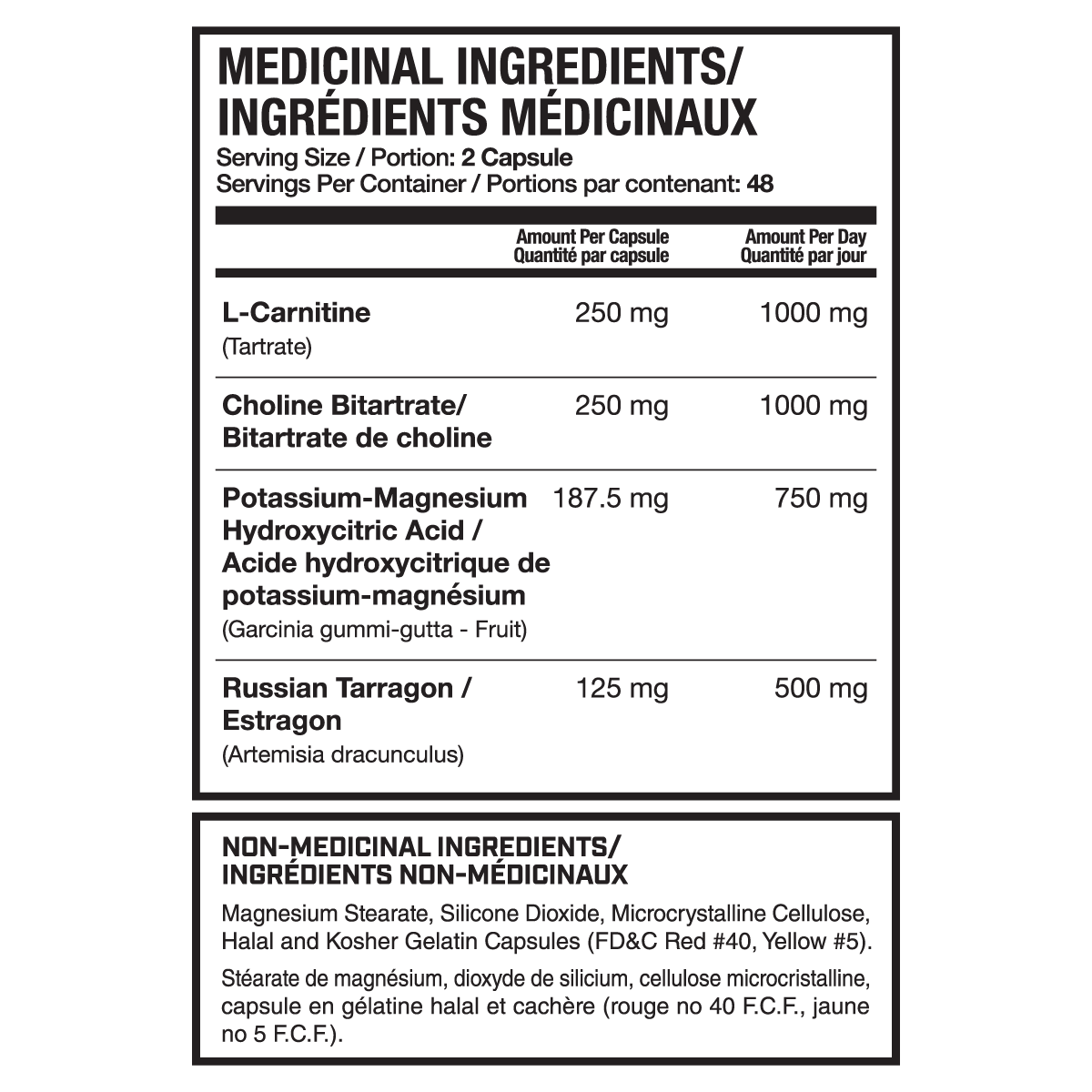 MAGNUM CARNE DIEM (CAD) supplement facts