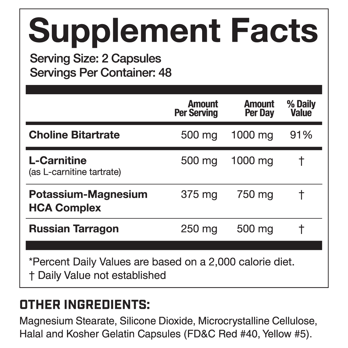 MAGNUM CARNE DIEM supplement facts