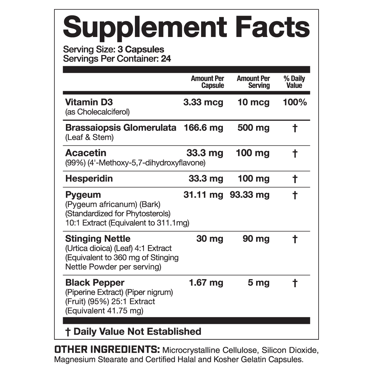 MAGNUM E-BRAKE supplement facts