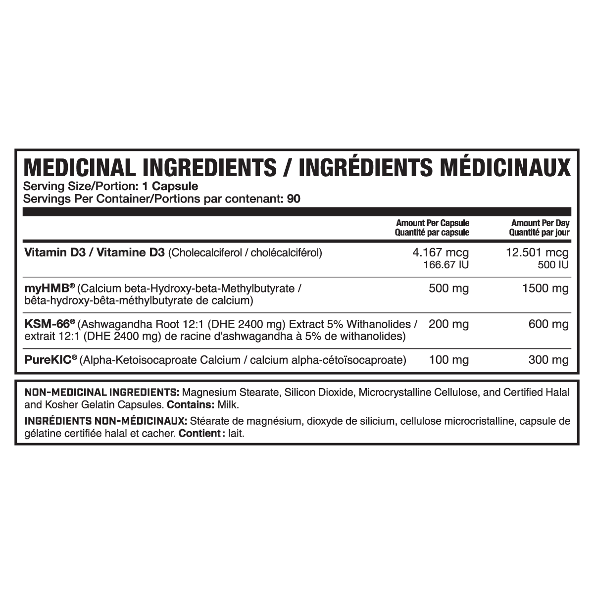 MAGNUM HARD MUSCLE BUILDER (CAD) supplement facts