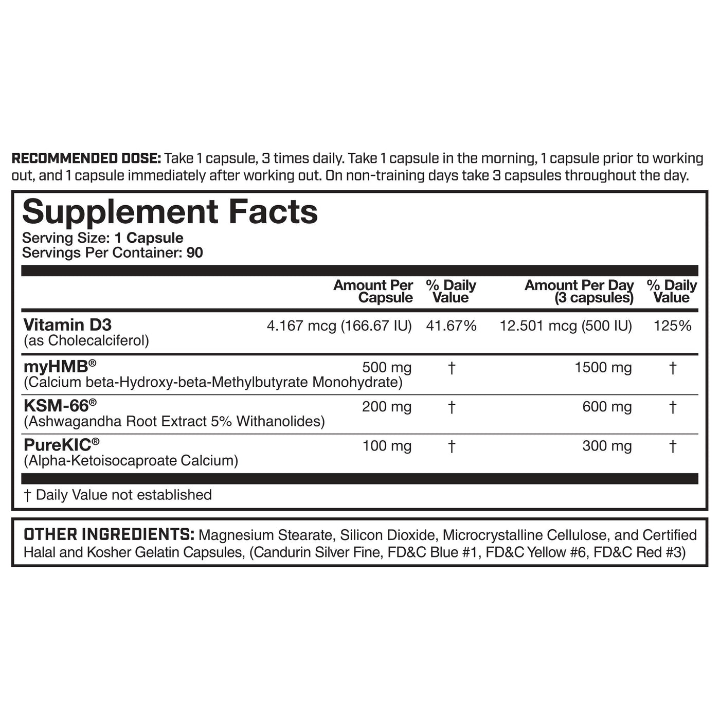 MAGNUM HARD MUSCLE BUILDER supplement facts