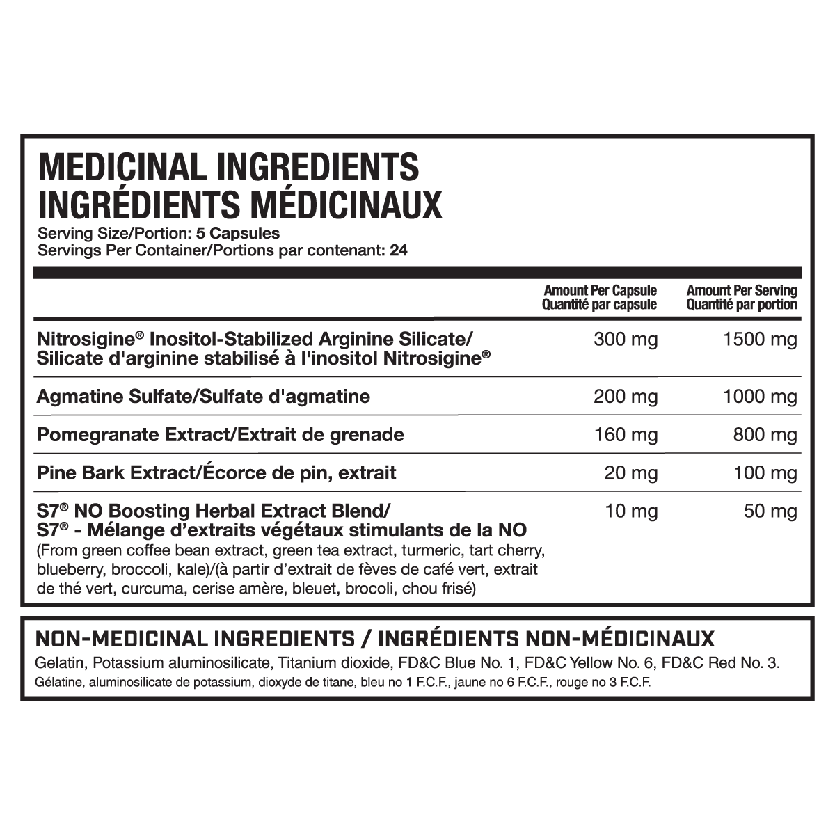 MAGNUM VOLUME CAPSULES (CAD) supplement facts