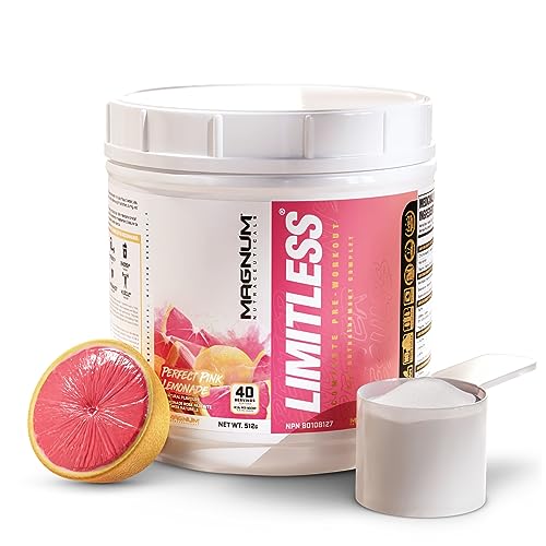 LIMITLESS Magnum 504g - Muscle Workout Powder, Sport Pre Workout for Men and Women, May Assist & Support Increase Energy, Focus, and Endurance - Pink Lemonade