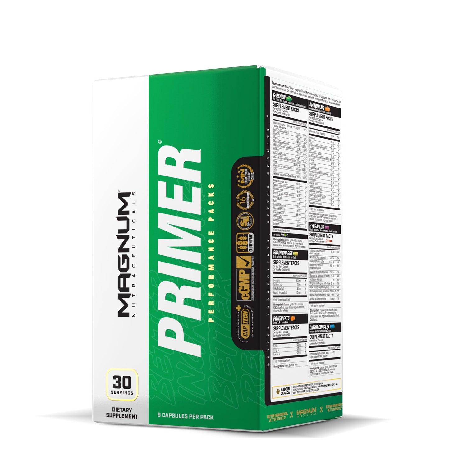 Primer, Performance Pack, 30 servings, 8 capsules per pack